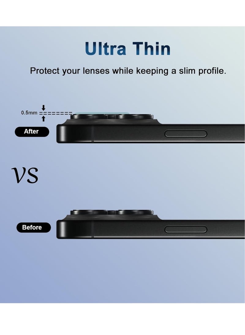 Tempered glass lens protectors for iPhone dual pack